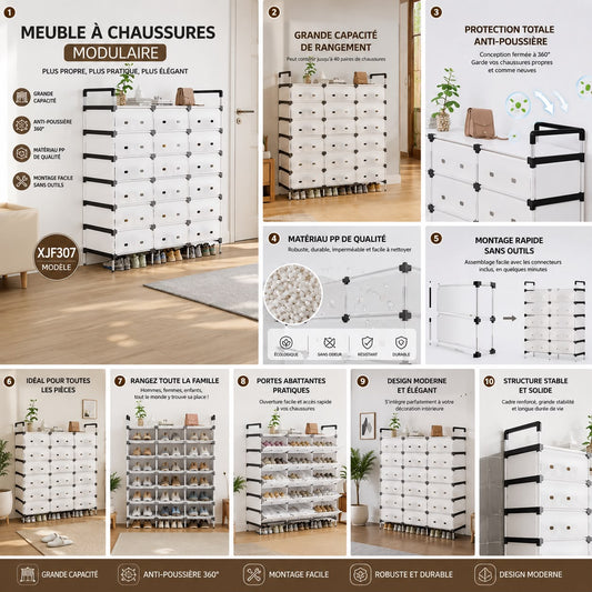 Etagère de rangement des chaussures